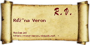 Róna Veron névjegykártya